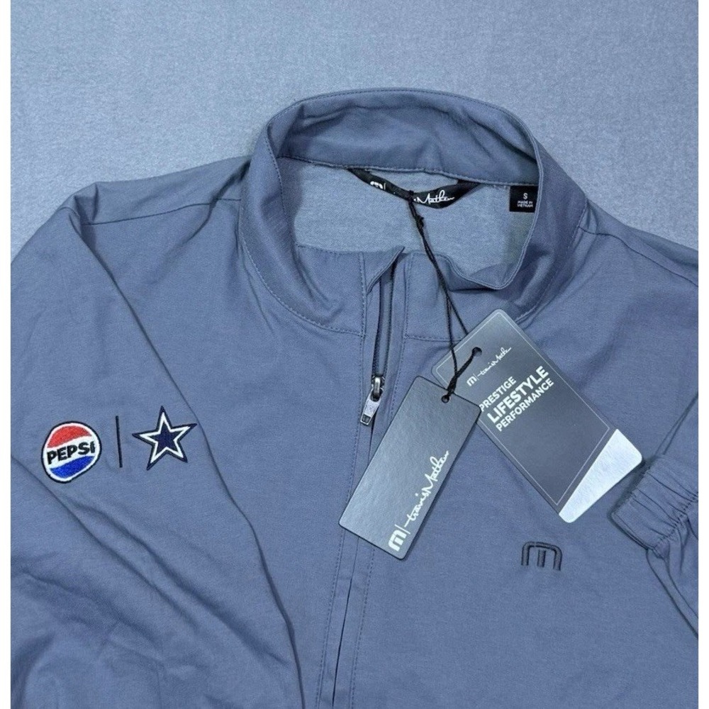 Travis Mathew Jacket Mens S Surfside Performance Active Dallas Cowboys Pepsi NEW